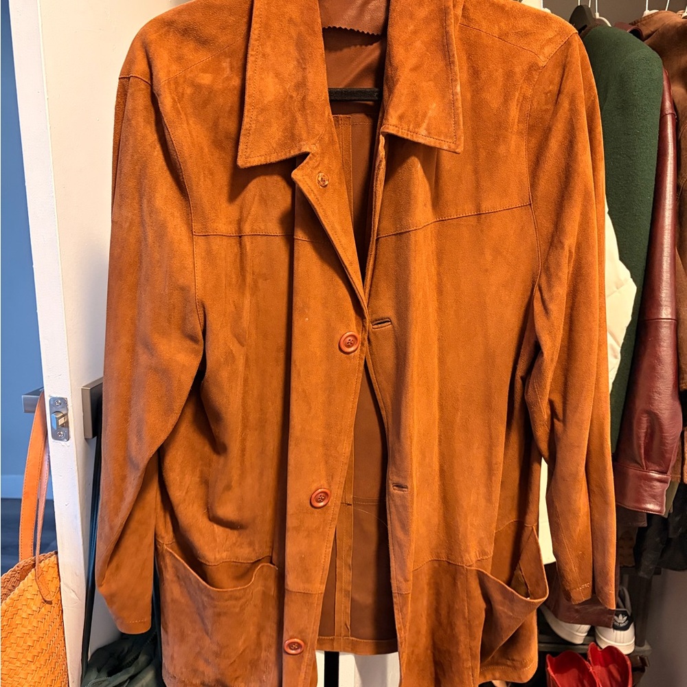 Vera Pelle Men’s Suede Caramel Brown Jacket